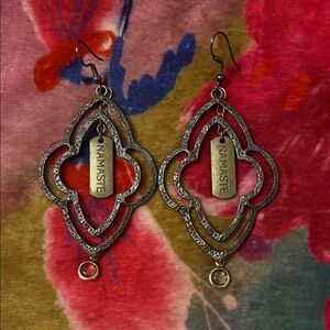 Elegant Antique Gold Dangle Earrings